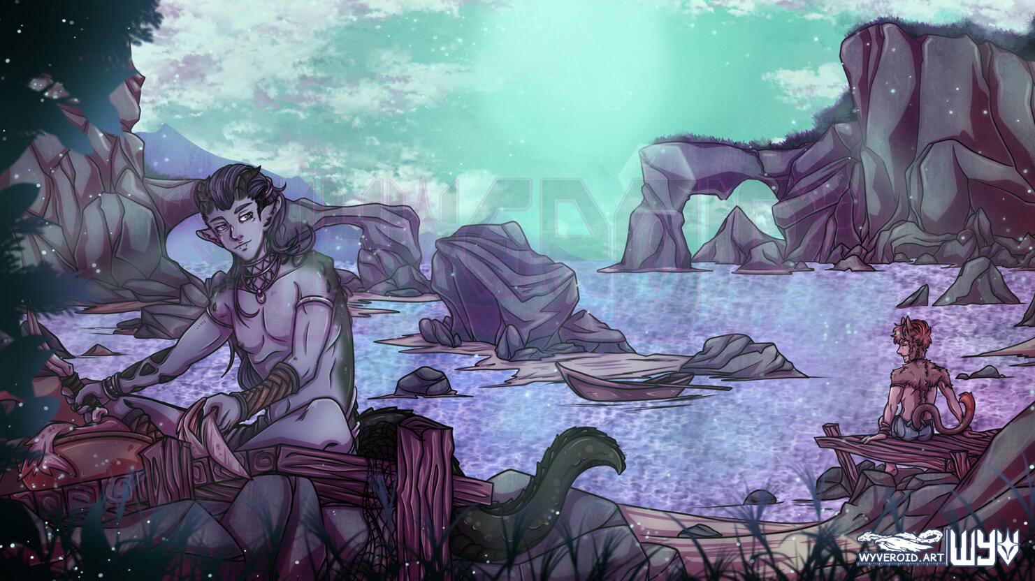 Paradise in Space 2 - Manga Illustration - Strandtag