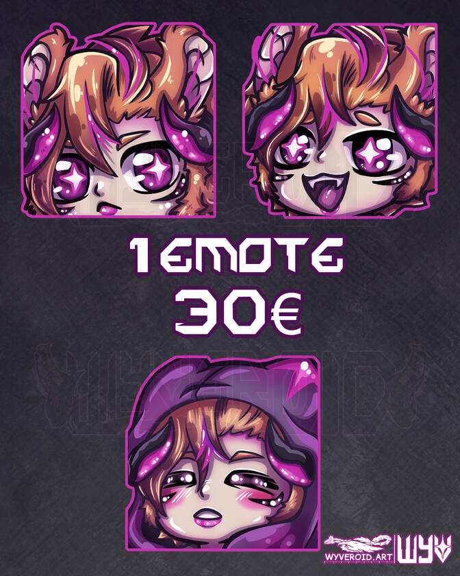 Emote Commission: Wyveroid Emotes - 30€ je Stück
